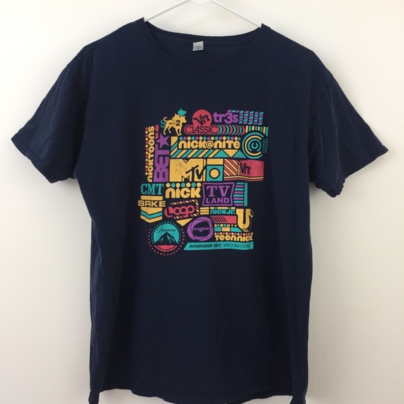 Graphic Tee Short Sleeve Blue Unisex - Picture 1 of 5